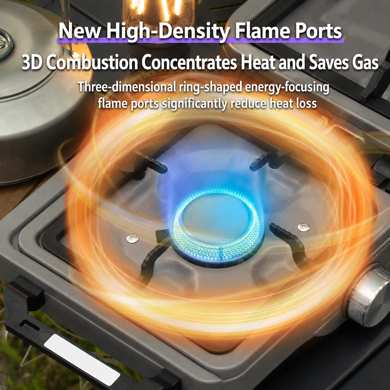 Dual Burner Stainless Steel Camping Stove